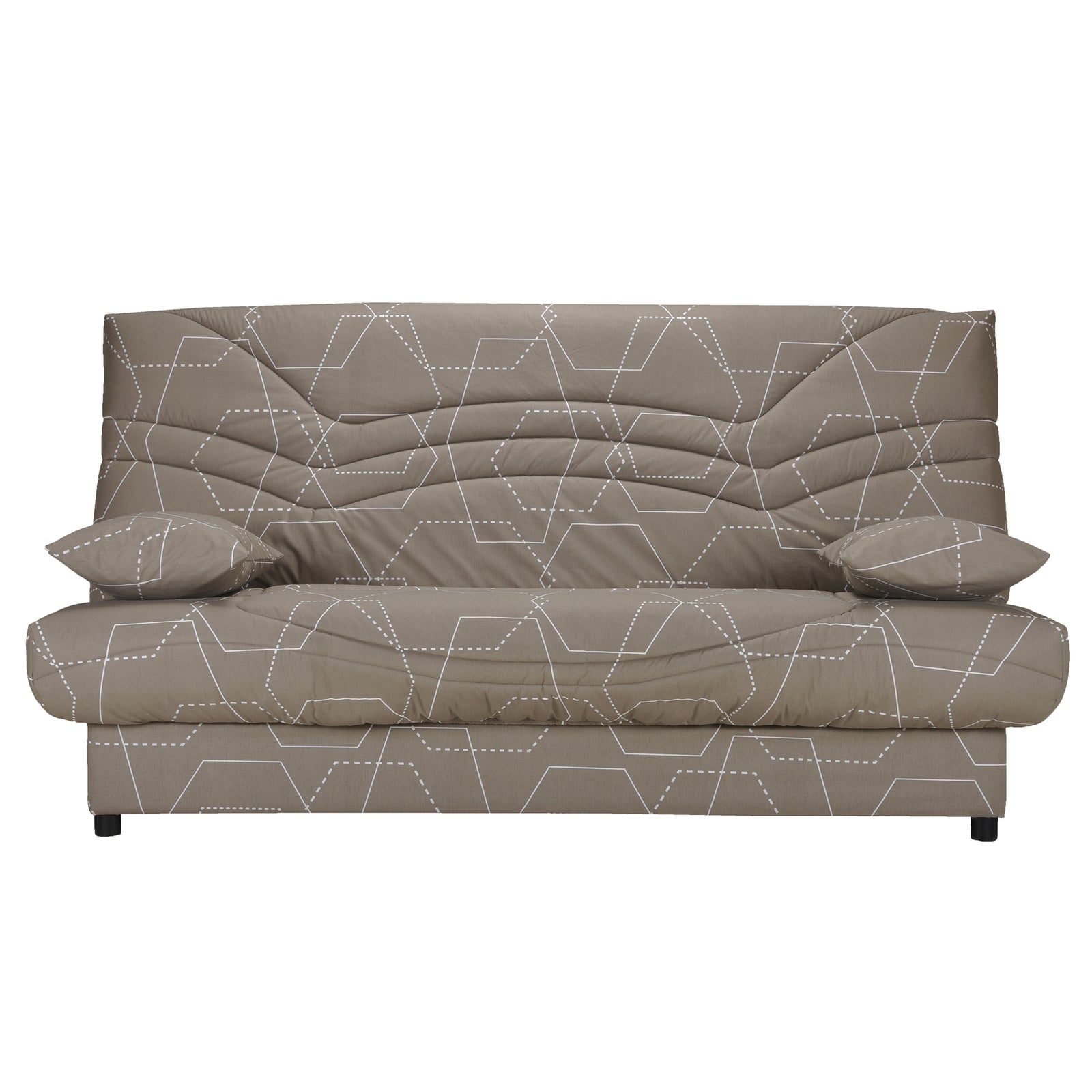 Canapé convertible 3 places Clic clac Taupe