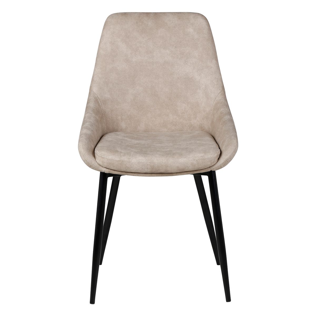 Chaise Tissu Effet Daim Beige Bari