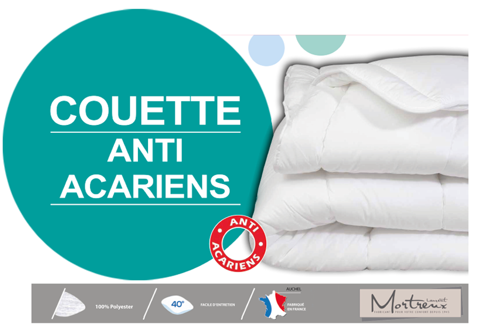 Couette Blanche Anti Acarien 240x260