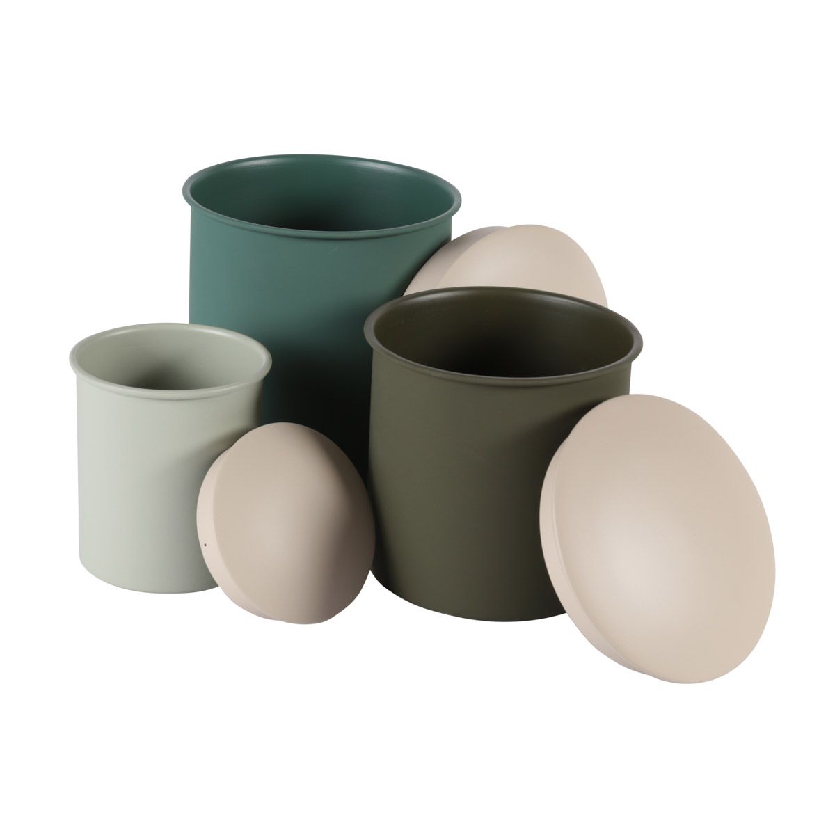 Boites de rangement Métal Vert Eden x3