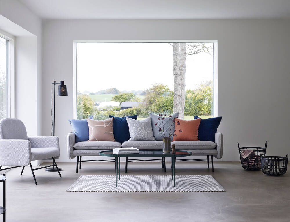 Coussin Bleu et Blanc Motifs 45x45