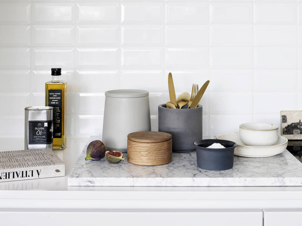 Boites de rangement Béton Gris Clair x2