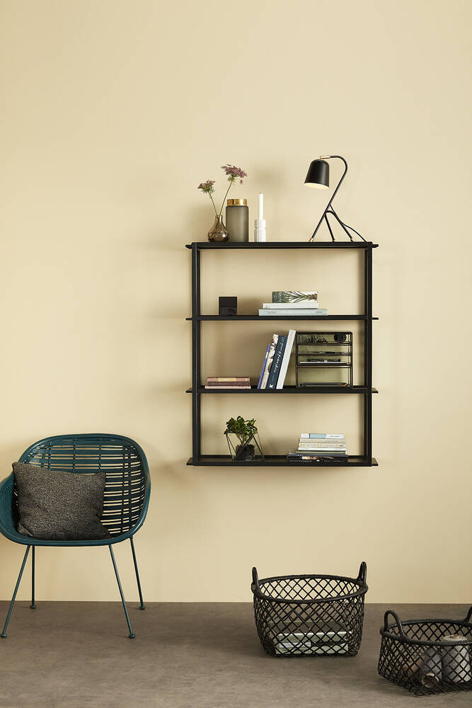 Lampe de table Design Metal Noir et Laiton Or 21x21x41cm