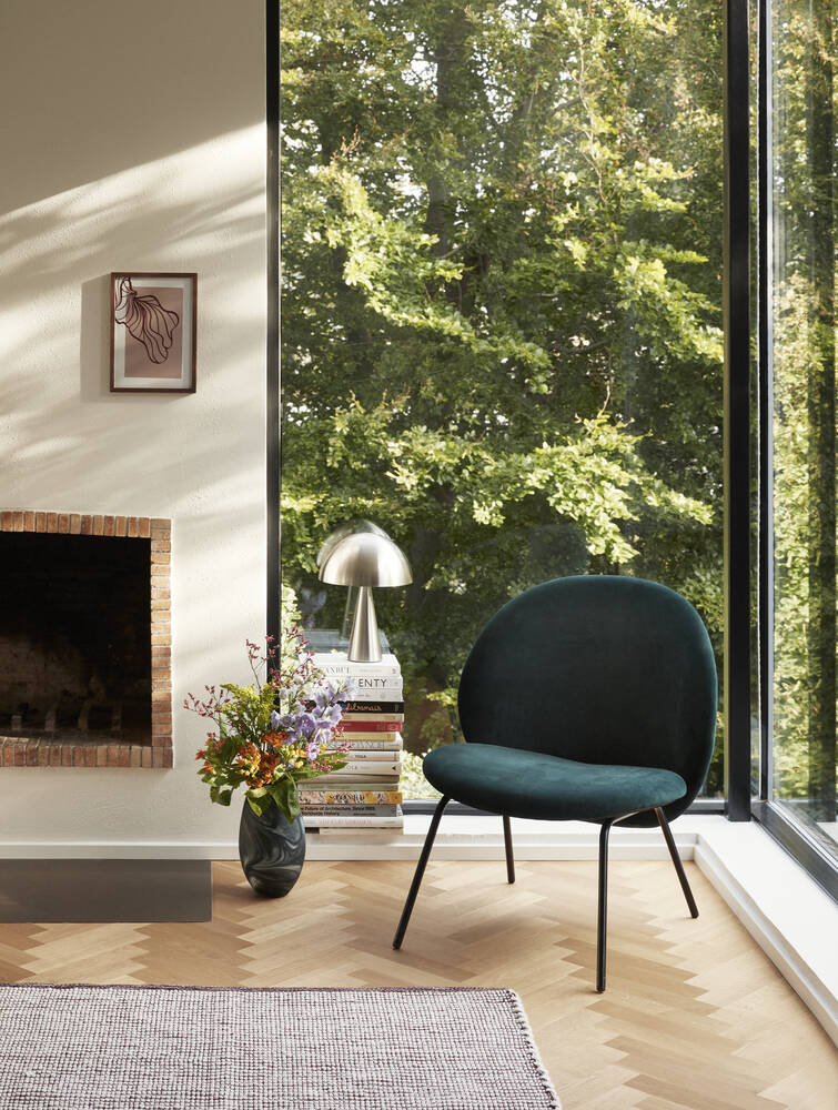 Lampe de table Design Nickel Brossé 25x25x33cm