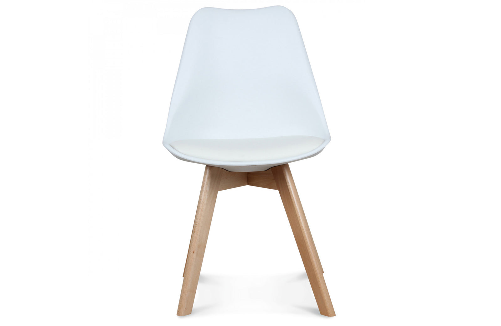 Chaise Blanche et Bois Scandinave