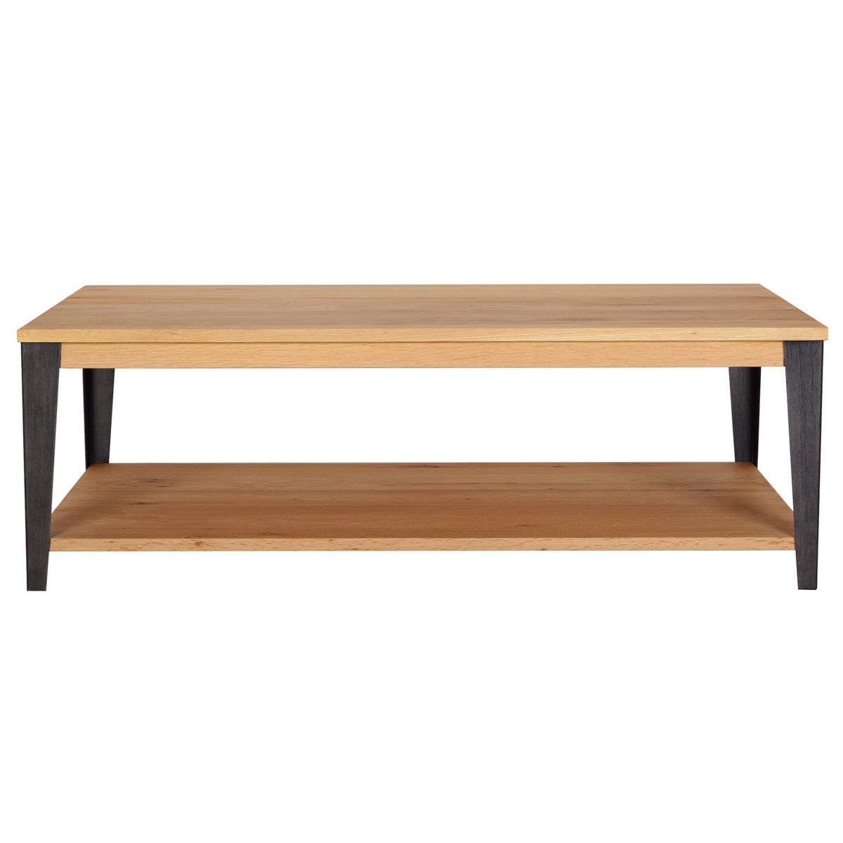 Table Basse Double Plateau Chêne et Métal Manhattan