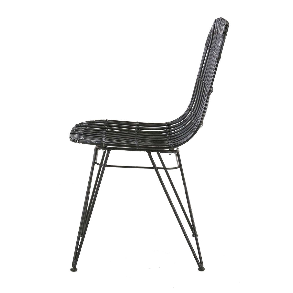 Chaise Rotin Noir Melody