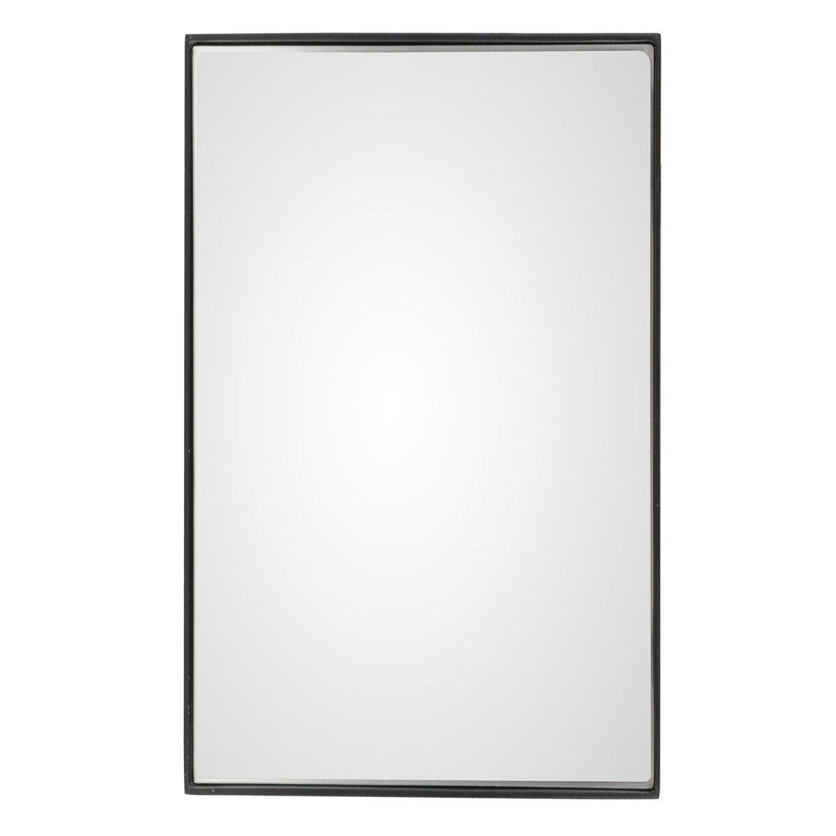 Miroir Industriel Rectangulaire Métal Noir 76x50 cm Ismo