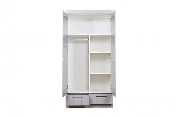 Kit Armoire 2 Portes Blanche Connect