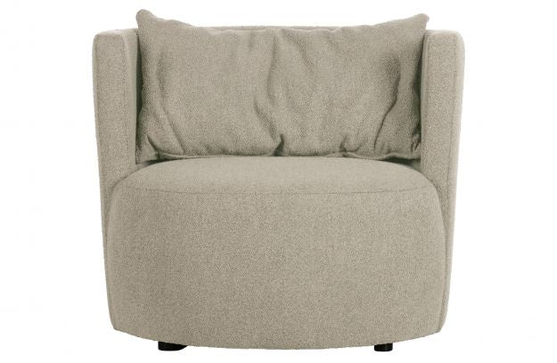 Fauteuil Tissu Gris Naturel Explore