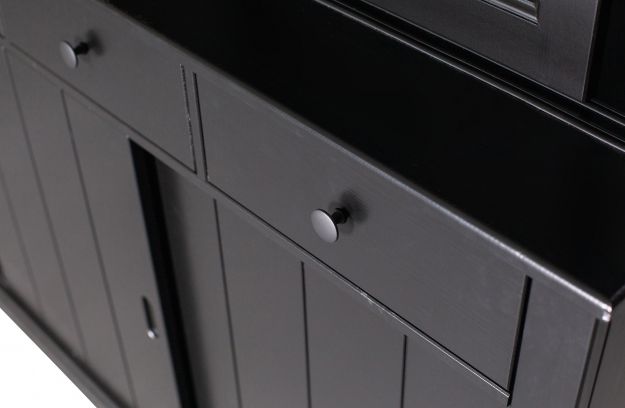  Vaisselier 3 Portes Bois Noir Lagos