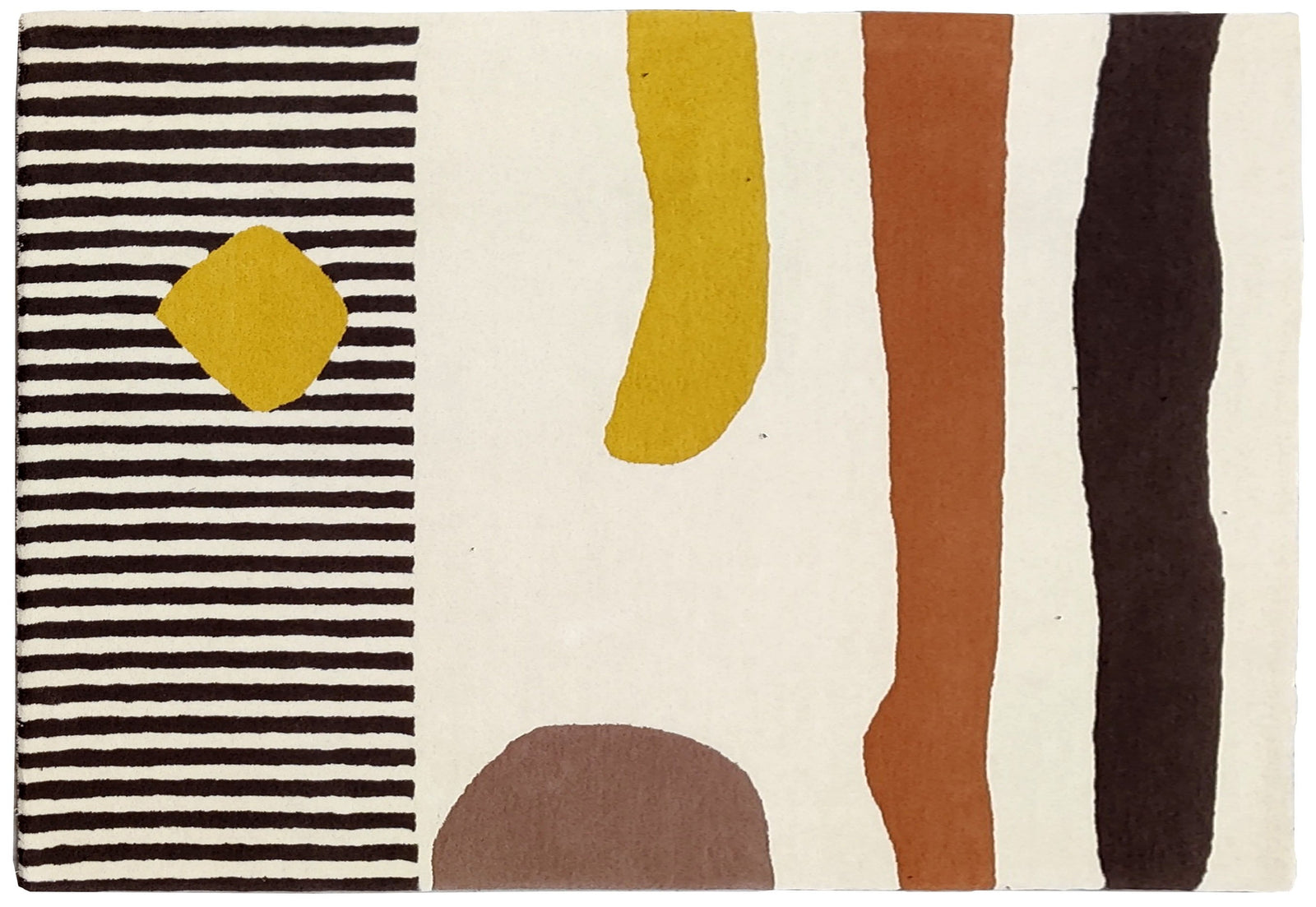 Tapis Motifs Vintage Ivoire 170x240 Strip